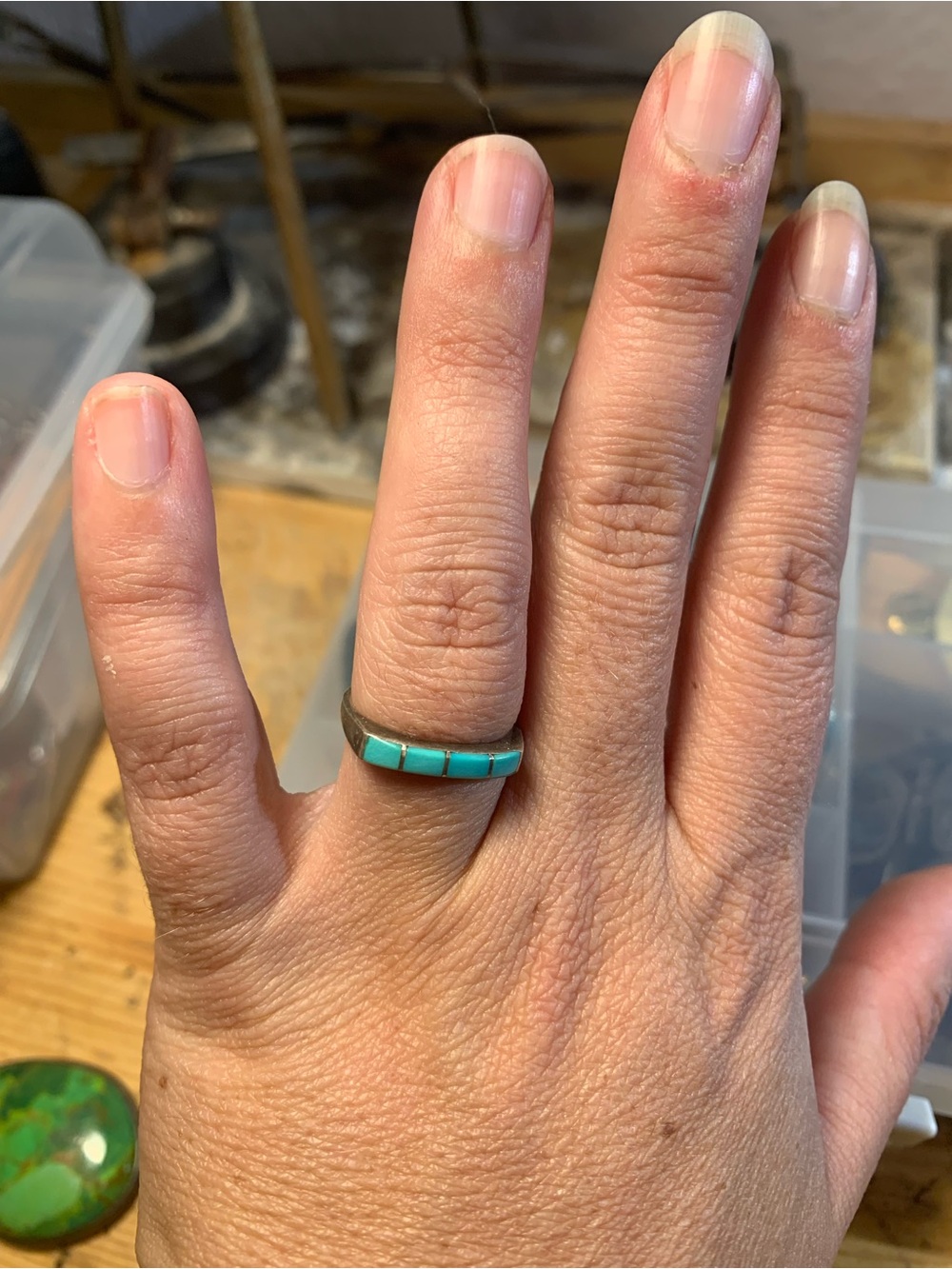 Turquoise inlay ring